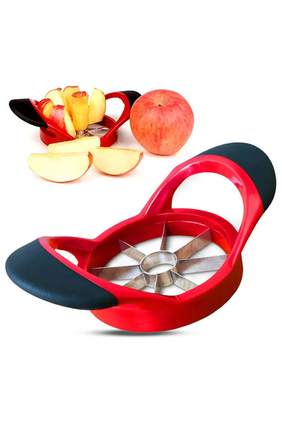 Choice قطاعة بطاطس وبصل وخضراوات سريعة من الفولاذ المقاوم للصدأ باللونين الأح...