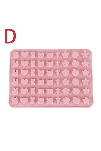 Choice4 قالب سيليكون صغير على شكل أرنب وسمكة وحلوى الفدج والجيلي، قالب شوكولا...