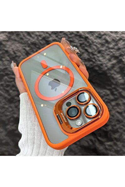 Choice غلاف هاتف فاخر مغناطيسي مقاوم للصدمات باللون البرتقالي لهاتف iPhone 16...