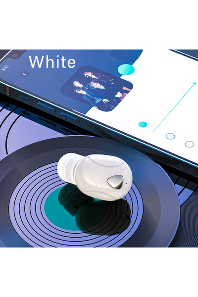 Choice سماعة رأس لاسلكية صغيرة بيضاء X10، سماعات أذن ستيريو عالية الجودة، سما...