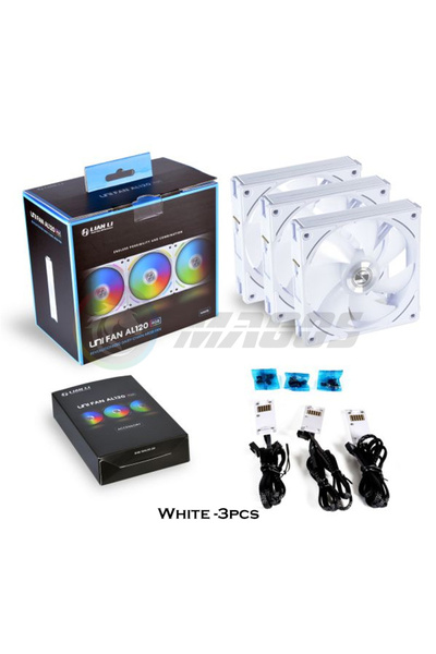 Choice A-RGB Other White 3pcs Lian Li UNI Fan AL120 ARGB Cableless Fan Suppor...