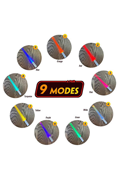 choice2 مجموعة عيدان طعام صينية مضيئة بـ 9 ألوان - مستوحاة من حرب النجوم، آمن...