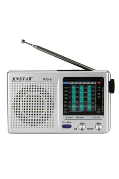 Choice6 راديو رقمي VIKEFON KK-9 فضي اللون، يعمل بالبطارية، مزود بهوائي تلسكوب...