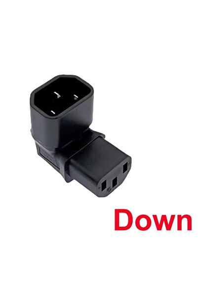 choice2 محول تيار متردد بزاوية يمين/يسار من نوع IEC 320 ثلاثي الأقطاب، من الن...