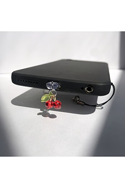 Choice For Type-C 1 Cute Red Cherry Phone Dust Plug - Decoration for Iphone/T...