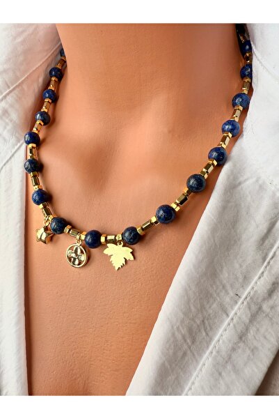 Atelier Cocosh Lapis Lazuli Doğaltaş Şans Objeli Charm Kolye