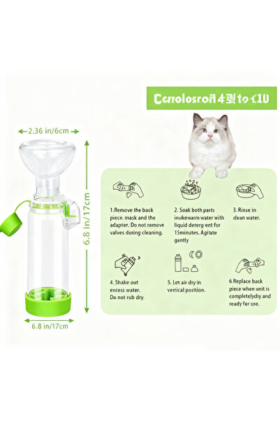Choice1 Cats use Pet nebulizer tank, for cats or dogs. Handheld pad for admin...
