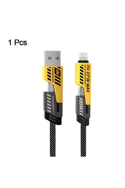 Choice1 كابل بيانات متعدد الوظائف 4 في 1، شحن فائق السرعة PD27W، منفذان من ال...