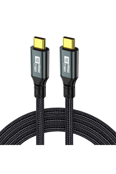 Choice3 كابل بيانات أسود بطول متر واحد، USB 3.2 Gen 2 Type C إلى USB C، يدعم ...