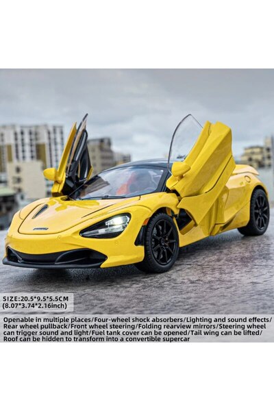 Choice3 720S Yellow 1:24 Scale Pagani Alloy Car Model, /Boyfriend/birthday Gi...