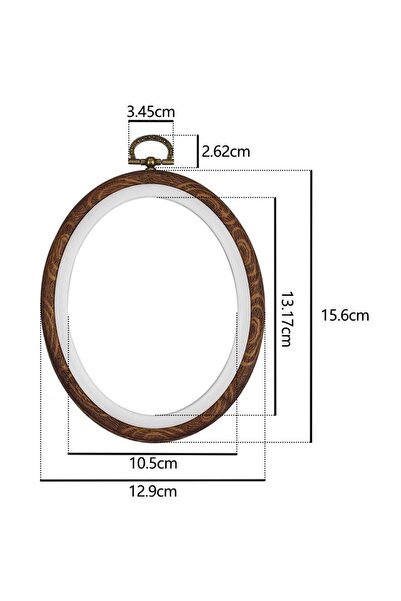 Choice6 Oval-12x15cm Plastic Retro Square Frame Embroidery Hoop Ring DIY Need...