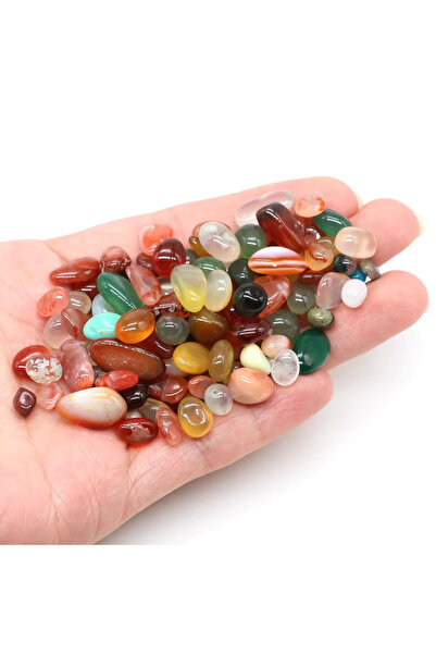 Choice1 ٥٠ غرام من أحجار العقيق الطبيعية الملونة، حصى، بلورات، رقائق، معادن ا...