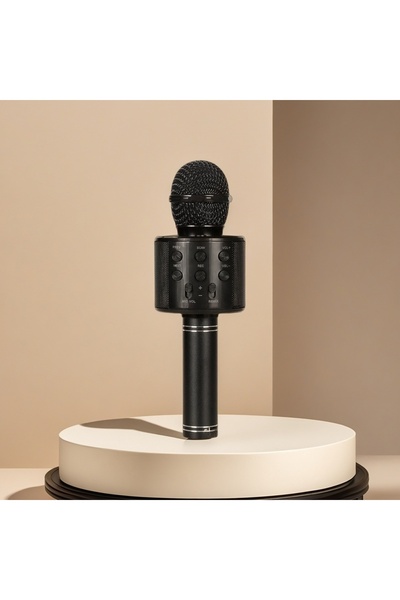 choice2 ميكروفون كاريوكي أسود من دوتريو للأطفال والكبار، مزود بتقنية بلوتوث و...