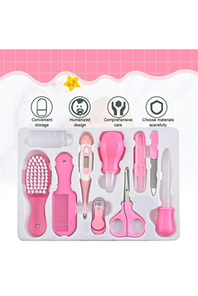 Baby Care Complete baby care set, pink color, 10 pieces