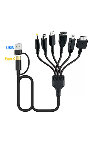 Choice كابل شحن USB-C من النوع C إلى 6 في 1 بطول 120 سم، يدعم تقنية الشحن الس...
