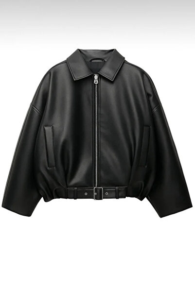 Rowsmen Women's Oversize Leather Jacket – Oversize Relax Fit, Casual Women's ...