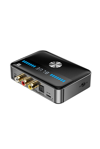 Choice محول صوت بلوتوث 6.0 أسود اللون، مزود بتقنية NFC، وجهاز إرسال واستقبال ...