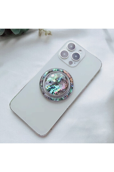 Choice1 حامل هاتف مغناطيسي شفاف بلون الكاكي، بتصميم صدفة ملونة، من ماركة Mage...