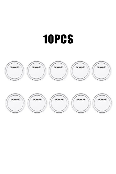 Choice3 مجموعة دبابيس أزرار أكريليك شفافة فارغة، 25 مم، 10 قطع، لصنع شارات يد...