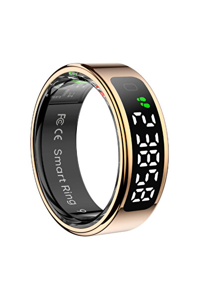 Choice7 خاتم كولمي R12 الذكي الجديد باللون الذهبي الوردي، مزود بشحن لاسلكي، و...