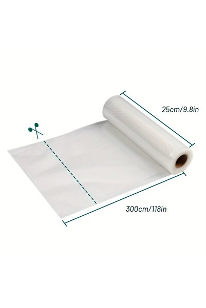 Choice4 25cmx3m 3m/roll vacuum seal bags - durable, BPA-free, tear-resistant,...