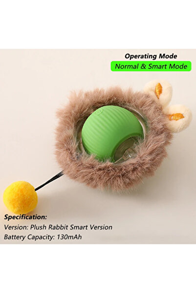 Choice8 لعبة فأر قطيفة وبري، لعبة كرة تفاعلية للكلاب والقطط، كرة دوارة أوتوما...