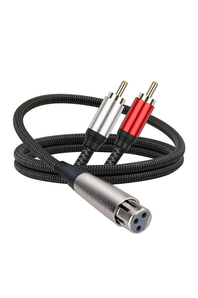 Choice3 كابل ALLOYSEED بطول 1 متر، موصل XLR أنثى إلى موصلين RCA، موصل XLR ذكر...
