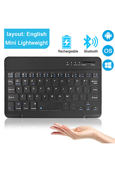 choice2 لوحة مفاتيح لاسلكية صغيرة من كيبيدومي، مقاس 10 بوصات، باللون الأسود، ...