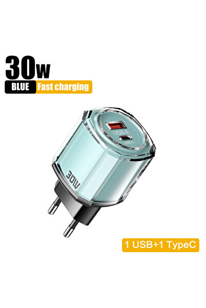 Choice3 شاحن جداري سريع USB-C بقوة 30 واط، مزود بمقبس أوروبي/أمريكي/بريطاني، ...