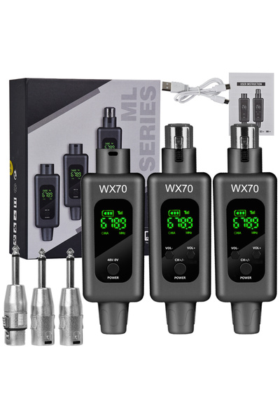 Choice1 جهاز إرسال واستقبال الميكروفون اللاسلكي WX-70-2، نظام محول XLR من G-M...