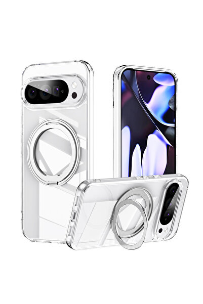 Choice12 غلاف هاتف شفاف مغناطيسي قابل للدوران 360 درجة، متوافق مع هواتف جوجل ...