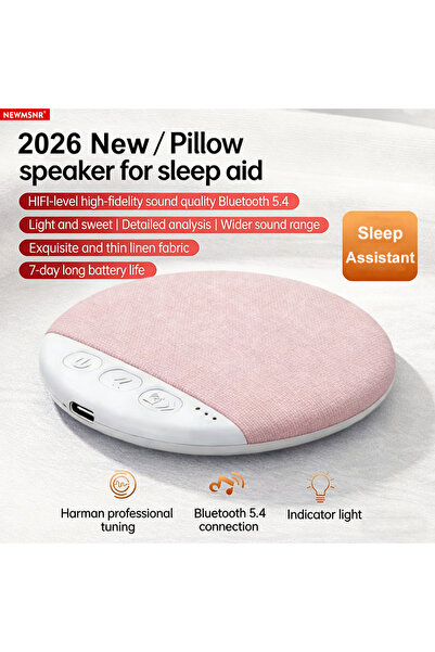 Choice3 سماعة وسادة لاسلكية جديدة باللون الوردي، تعمل بتقنية البلوتوث، تُوضع ...