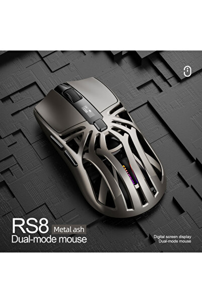 Choice ماوس SMAILWOLF RS8 الرمادي، لاسلكي بتقنية بلوتوث، خفيف، بثلاثة أوضاع، ...
