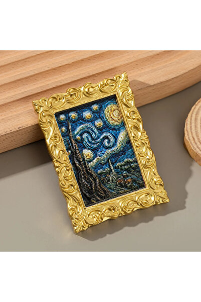 Choice14 Golden Frame - Starr Handmade Vintage World Masterpiece Fridge Magne...