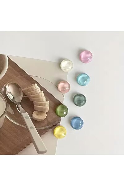 choice2 مجموعة من 8 قطع مغناطيسية دائرية غير منتظمة الشكل للثلاجة، مناسبة للم...