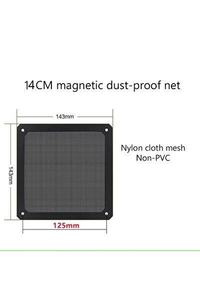 choice2 14CM COOLCIRC Magnetic PC Chassis Cooling Fan Dust Filter Mesh Cover ...