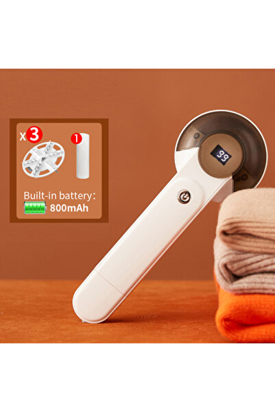 Choice4 جهاز إزالة الوبر الكهربائي الأبيض ذو 800 مللي أمبير بثلاث شفرات لإزال...