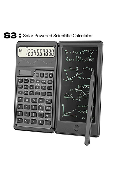 Choice S3 Solar Powered Scientific Calculator & 6 Inch Writing Tablet Foldabl...