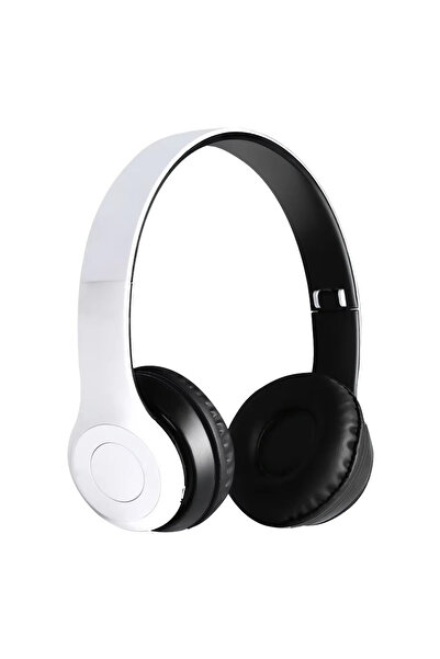 Choice سماعات رأس لاسلكية بيضاء P47 بتقنية بلوتوث 5.0، قابلة للطي، صوت ستيريو...