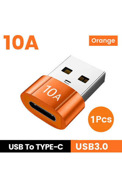 Choice3 محول USB إلى Type-C برتقالي 10 أمبير OTG USB 3.0 إلى Type-C، محول USB...