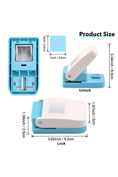 Choice 1 Set 1 Inch Square Punch, 2025 New Craft Lever Punch for Paper Crafts...