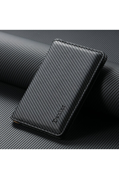 Choice1 محفظة فاخرة سوداء من جلد صناعي ، مزودة بحامل مغناطيسي للبطاقات والهات...