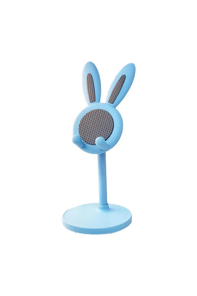 Choice1 حامل هاتف على شكل أرنب أزرق سماوي لطيف، متعدد الوظائف، قابل للتمدد، ق...