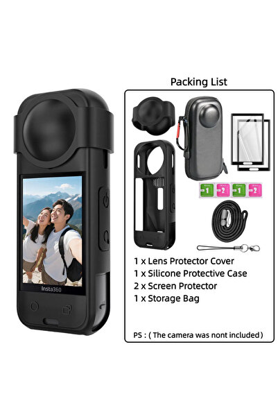 Choice7 Set 6 For Insta 360 X5 Camera Protective Accessory Kit Lens Guard/Sil...