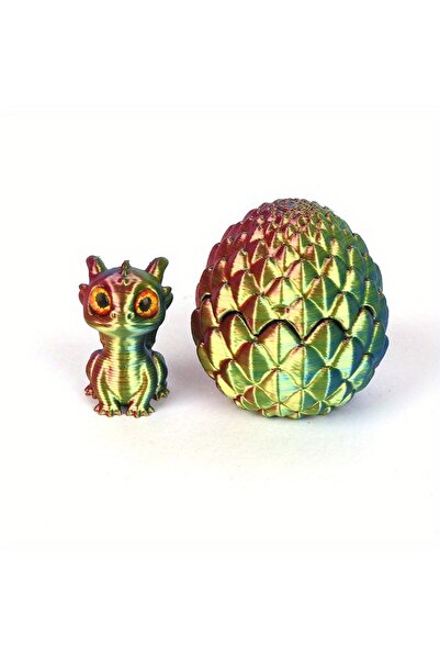 Choice18 مجموعة بيض ديناصورات متعددة الألوان مطبوع ثلاثية الأبعاد، لون أحمر، ...