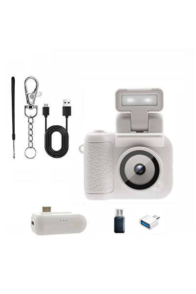 Choice أضف بطاقة سلسلة مفاتيح 64 جيجابايت، كاميرا صغيرة بيضاء بدقة 1080 بكسل ...