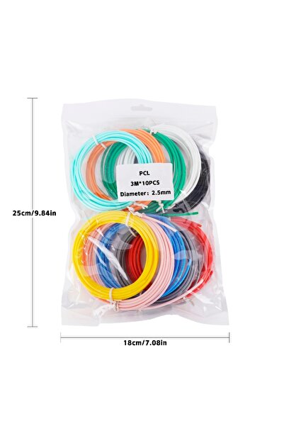 Choice PCL3M10Colors 2.5mm PCL 3D Pen Refill Pack | Compatible with The 3Dood...