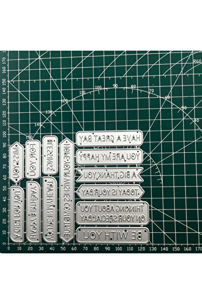 Choice1 WL2595 صندوق نص معدني جديد تمامًا، مقطوع بقالب، عبارات تهنئة ملهمة، ن...