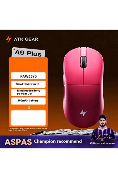 Choice17 ماوس الألعاب اللاسلكي A9 Plus Pink ATK DragonFly A9 Air Ultimate PAW...