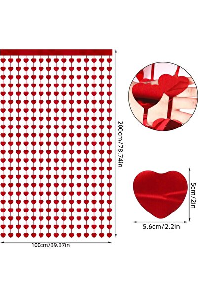 Choice 1pc 1pc Valentine's Day Heart Hanging Curtain Proposal Engagement Wedd...